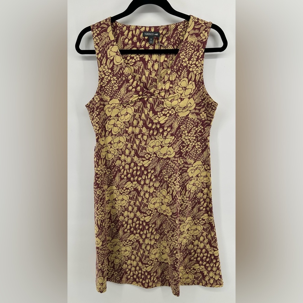 Toad&Co Floral Mini Dress in Cream and Mauve NWT - Picture 3 of 6